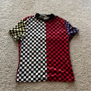 Girls checkered t-shirt. Size: 11-12. Brand: SHEIN.